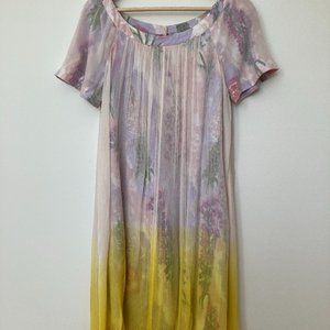 HD in Paris Anthropologie Mauve Midi dress Size 8